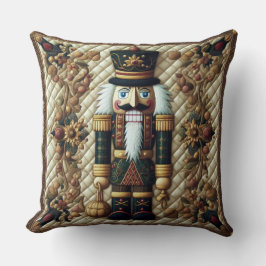 キルティングされたクリスマスくるみ割り クッション