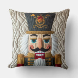 キルティングされたクリスマスくるみ割り クッション