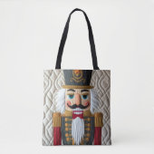 キルティングされたクリスマスくるみ割り トートバッグ (正面)