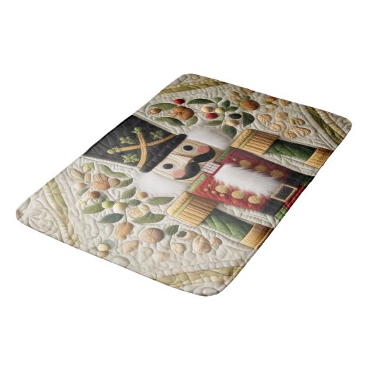 キルティングされたクリスマスくるみ割り バスマット (アングル)