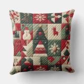 キルティングされたクリスマスデザイン クッション (裏面)