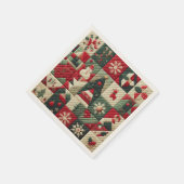 キルティングされたクリスマスデザイン スタンダードカクテルナプキン (角)