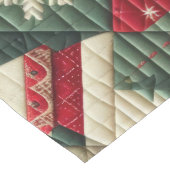 キルティングされたクリスマスデザイン ロングテーブルランナー (コーナー)