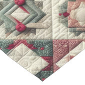 キルティングされたクリスマスデザイン ロングテーブルランナー (コーナー)