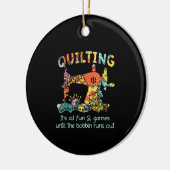 キルティングその全おもしろいとボビンアウトまでゲ走ーム セラミックオーナメント (左)