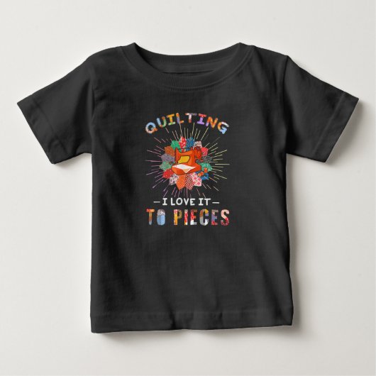 キルティングと裁縫が大好き ベビーTシャツ (正面)