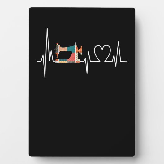 キルティングと裁縫は私の大好きなハートビートギフト フォトプラーク (正面)