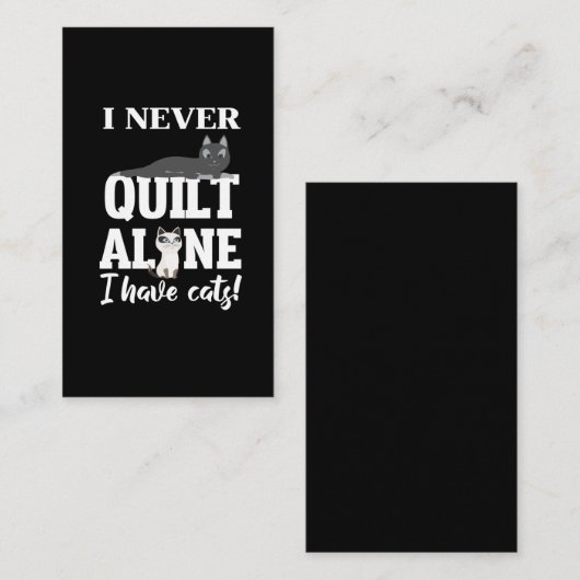 キルティングののキルおもしろいター用キャットレディーギフト 名刺 (正面/裏面)