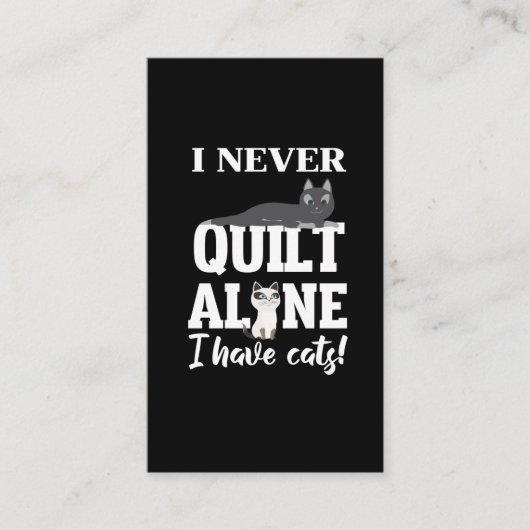 キルティングののキルおもしろいター用キャットレディーギフト 名刺 (正面)