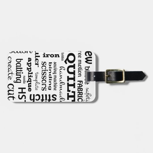 キルティングの地下鉄の芸術の荷物のラベル ラゲッジタグ (正面横)