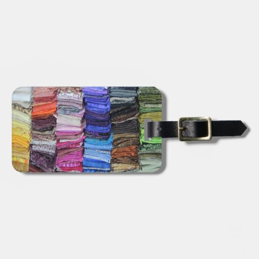 キルティングの生地の隠匿物 ラゲッジタグ (正面横)