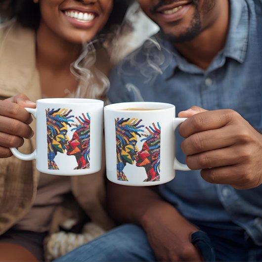 キルティングの芸術を祝う コーヒーマグ コーヒーマグカップ