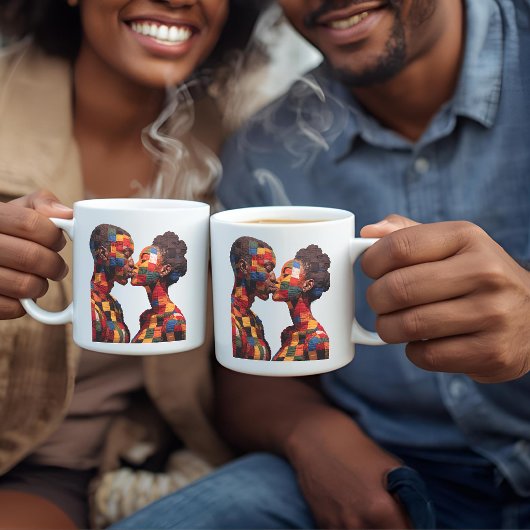 キルティングの芸術を祝う コーヒーマグ コーヒーマグカップ