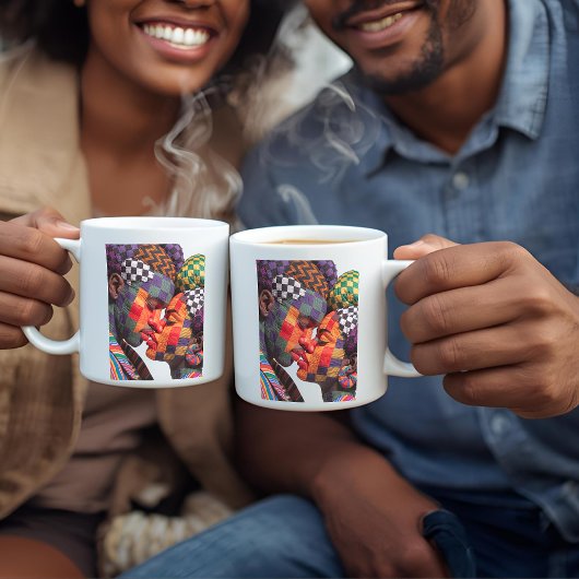 キルティングの芸術を祝う コーヒーマグ コーヒーマグカップ