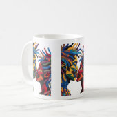 キルティングの芸術を祝う コーヒーマグ コーヒーマグカップ (正面左)