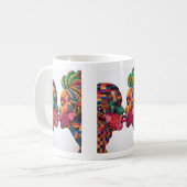 キルティングの芸術を祝う コーヒーマグ コーヒーマグカップ (正面左)