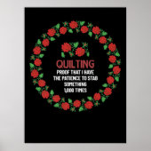 キルティングの証拠で刺す忍耐強さ ポスター (正面)