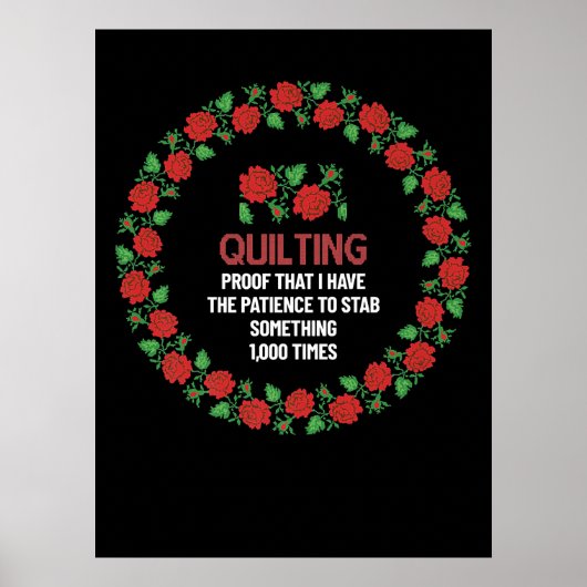 キルティングの証拠で刺す忍耐強さ ポスター (正面)