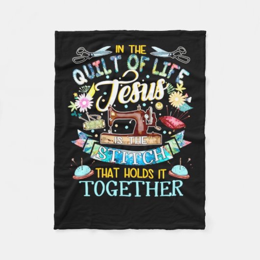 キルティングの贈り物生きるキルト·イエスの中で| フリースブランケット (正面)