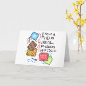 キルティングのPHD カード (黄色い花)