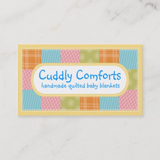 キルティングのquiltersの生地の材料見本の技術の名刺 名刺 (正面)