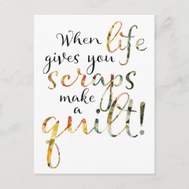 キルティングは与え命がキルトを作る ポストカード