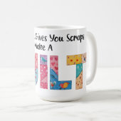 キルティングは与え命を奪うキルトを作る コーヒーマグカップ (正面右)