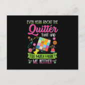 キルティングウォメンズ引用文がキルターについて聞く ポストカード (正面)