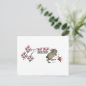 キルティングウサギ ポストカード (スタンド正面)