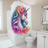 キルティングカラフルユニコーン シャワーカーテン (インサイチュ)