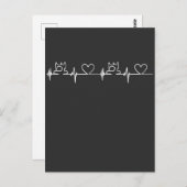 キルティングキルター裁縫ギフトハートビートEKG ポストカード (正面/裏面)
