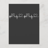 キルティングキルター裁縫ギフトハートビートEKG ポストカード (正面)