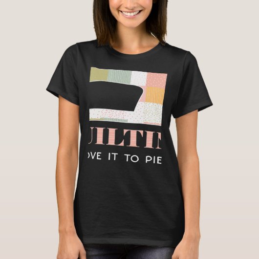 キルティングキルター裁縫機械布模様クイ Tシャツ (正面)