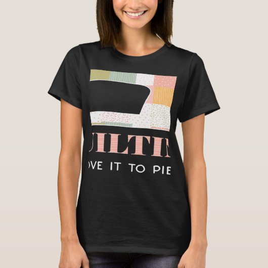 キルティングキルター裁縫機械布模様クイ Tシャツ (正面)
