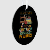 キルティングギフト| iキルトに巻き込まれた救出ファブリック オーナメント (正面)