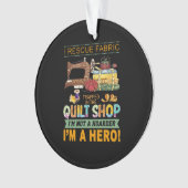 キルティングギフト| iキルトに巻き込まれた救出ファブリック オーナメント (正面)