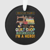 キルティングギフト| iキルトに巻き込まれた救出ファブリック オーナメント (正面)
