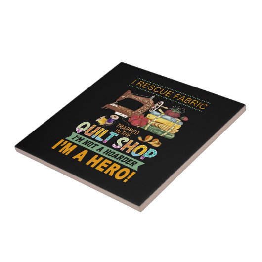 キルティングギフト| iキルトに巻き込まれた救出ファブリック タイル (側面)