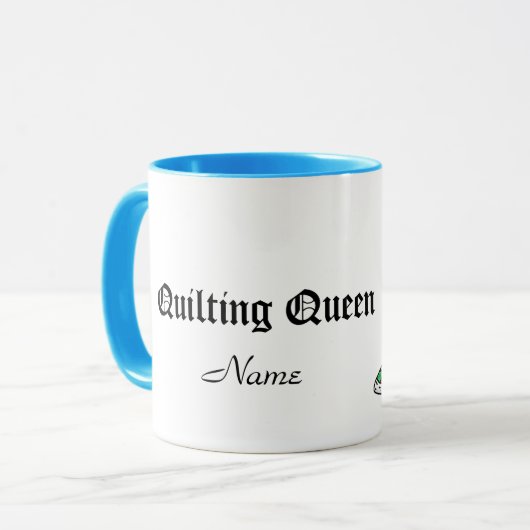 キルティングクイーンマカスタマイズグ – 名前 マグカップ (正面左)