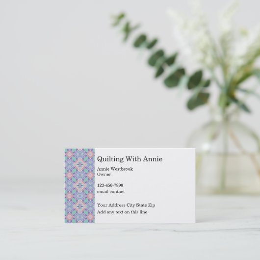 キルティングクラブとクラス 名刺 (スタンド正面)