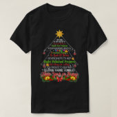 キルティングクリスマスツリーワンロングアームキルター Tシャツ (デザイン正面)