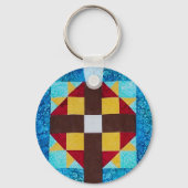 キルティングクロスキーチェーン キーホルダー (正面)