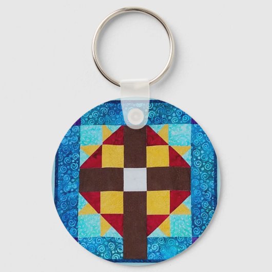 キルティングクロスキーチェーン キーホルダー (正面)