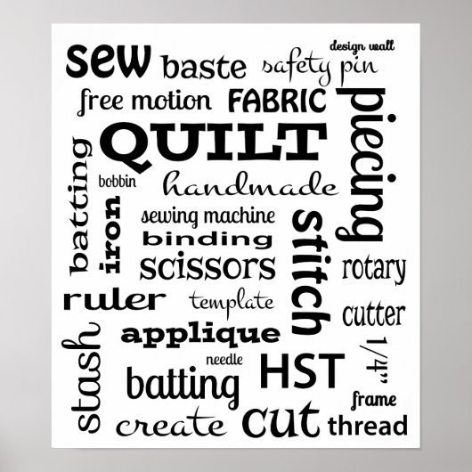 キルティングサブウェイアートトートポスター ポスター (正面)