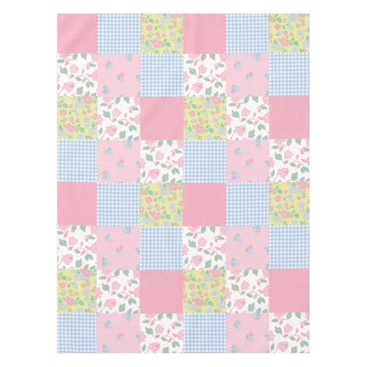 キルティングパッチワークのテーブルクロス テーブルクロス (正面)