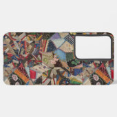キルティングパッチワークカラフルコラージパターン SAMSUNG GALAXYケース (裏面横)