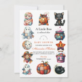 キルティングパッチワークハロウィンベビーシャワー 招待状 (正面)