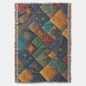 キルティングパトカラフルレン – キルティング恋人 スローブランケット (正面縦)