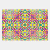 キルティングパーティーハッピーカラー3コーディネート ラッピングペーパーシート (正面2)