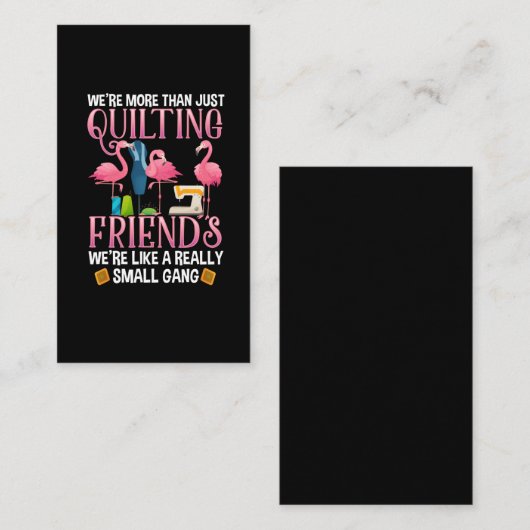 キルティングフおもしろいレンズのクイルターガールズプレゼント 名刺 (正面/裏面)